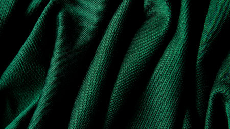 green fabric cloth background textureの写真素材