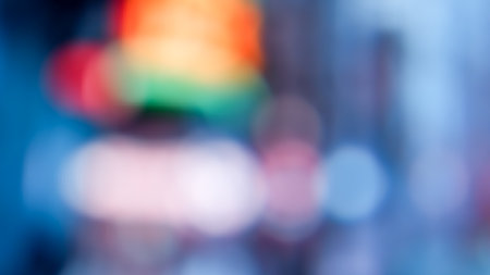 background of blurred lights at street road nightの写真素材