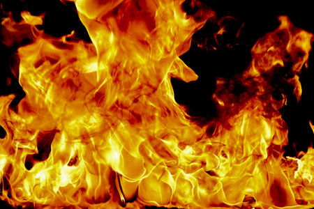 blaze fire flame texture backgroundの写真素材