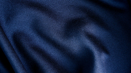 blue fabric cloth background textureの写真素材