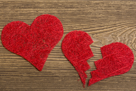 Red heartsの写真素材