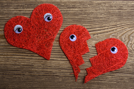 Red heartsの写真素材