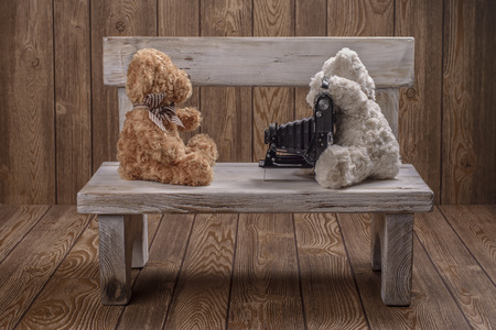 Plush teddy bearsの写真素材