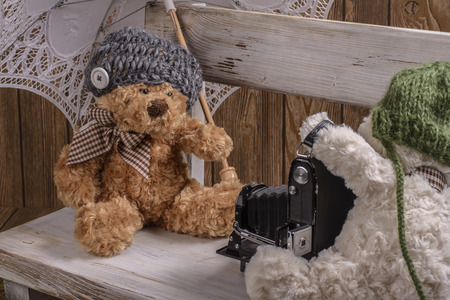 Plush teddy bearsの写真素材