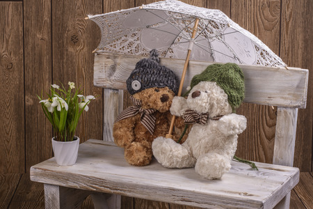 Plush teddy bearsの写真素材