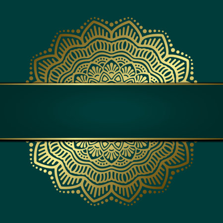 Ornament beautiful card with mandala. Geometric circle element made in vectorのイラスト素材