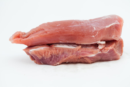 Pork on floor white color の写真素材