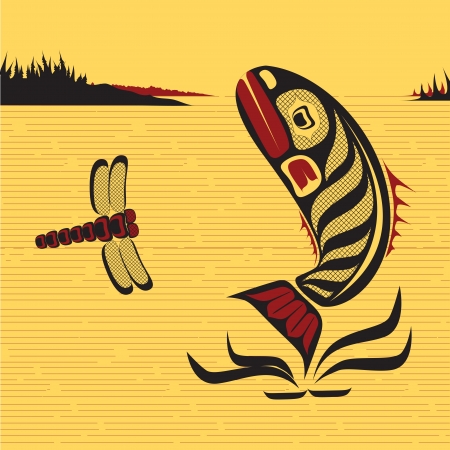 Canadian Native North West Artのイラスト素材