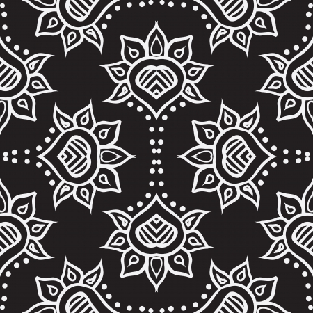 hand drawn moroccan seamless fabric designのイラスト素材