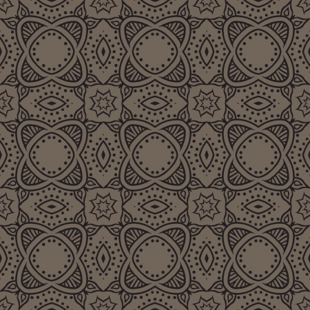 graphic floral detailed seamless patternのイラスト素材