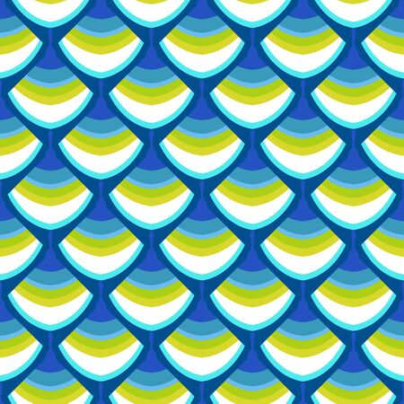 Geometric art deco modern futuristic patternのイラスト素材