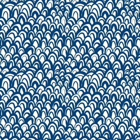 Nautical pattern inspired by fish skin in blueのイラスト素材