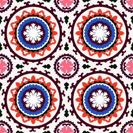 Texture with Uzbek, Turkish and Kazakh motifs for web, print, wallpaper, home decor, summer fall fashion textile, fabric, ceramic tileのイラスト素材