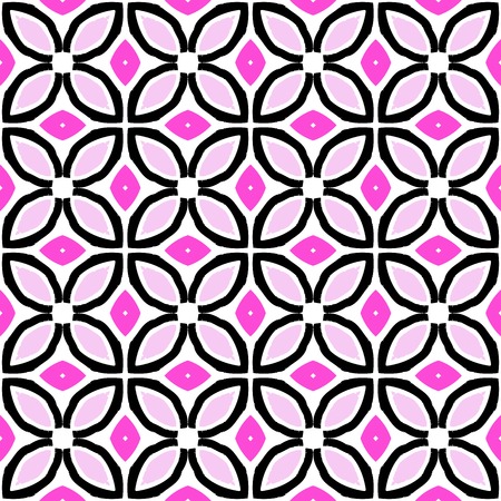 Seamless vector pattern with bold geometric shapes in 1970s style. Texture background for web, print, home decor, summer fall fashion textile, wrapping paper, wallpaper, website background, decalsのイラスト素材