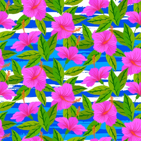 Seamless floral pattern inspired by leaves of tropical plants and natureのイラスト素材