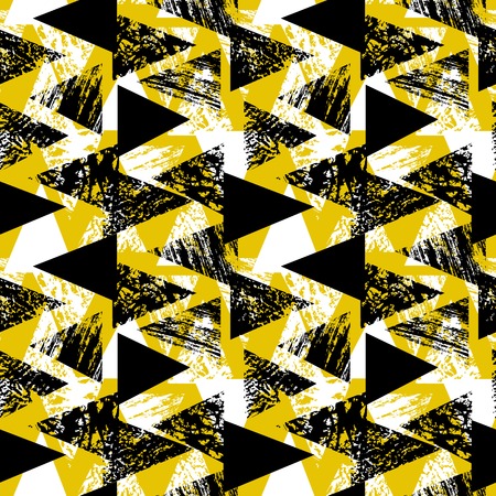 Hand painted bold pattern with trianglesのイラスト素材