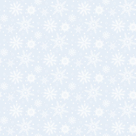 Winter pattern with various falling snowflakesのイラスト素材