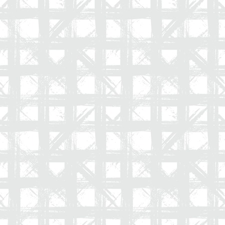 White plaid pattern with hand drawn stripesのイラスト素材