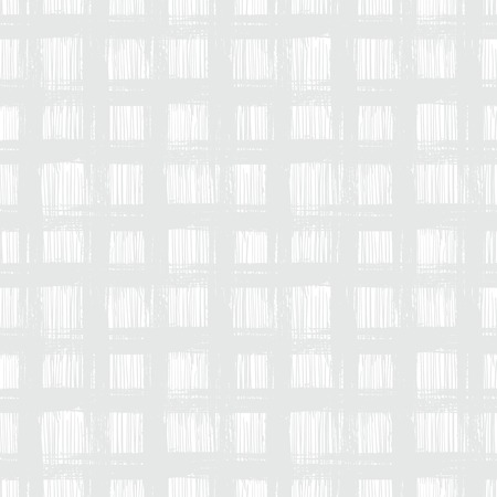 White plaid pattern with hand drawn stripesのイラスト素材