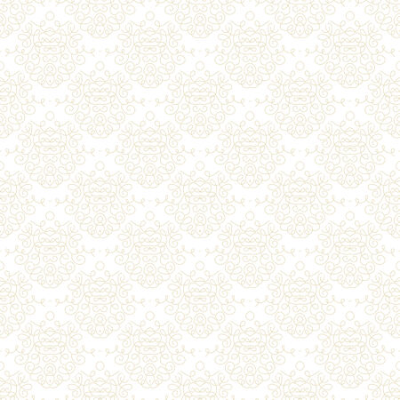 White damask texture with curling shapesのイラスト素材