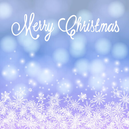 Vector card with Chrismas lights and snowのイラスト素材