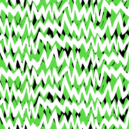 Striped hand drawn pattern with zigzag linesのイラスト素材