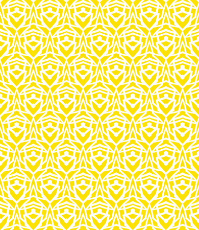 Simple elegant linear vector pattern in 1920s style. Modern art deco background with lines and geometric ornament in bright yellow colorのイラスト素材