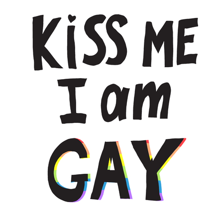 kiss me I am gayのイラスト素材