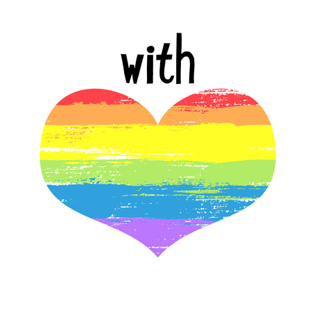Vector banner of brushed rainbow watercolor backgroundのイラスト素材