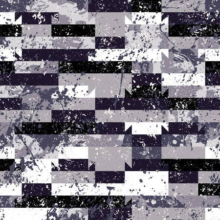 Vector geometric sporty seamless pattern with stripesのイラスト素材