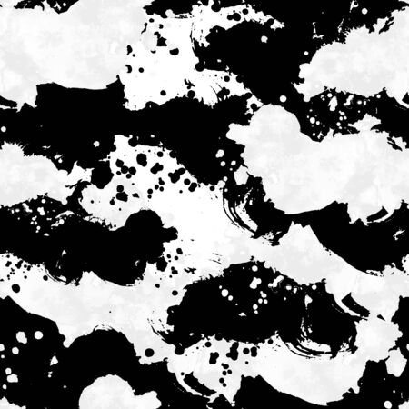 Vector seamless black and white patternのイラスト素材