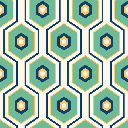 geometric pattern with hexagonsのイラスト素材