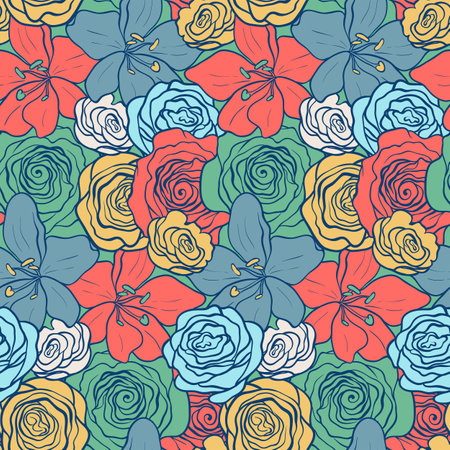 Vector floral patternのイラスト素材