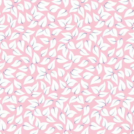 white leaves on pinkのイラスト素材