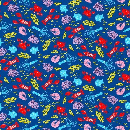 Fishermans dream in bright colorsのイラスト素材