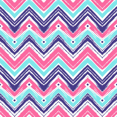 Cotton candy chevron patternのイラスト素材