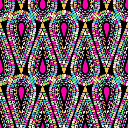 Geometric paisley patternのイラスト素材
