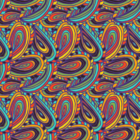 Simple doodle paisleyのイラスト素材
