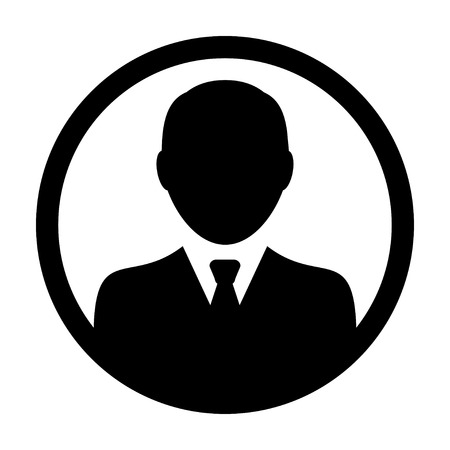User Icon - Man, Profile, Businessman, Avatar, Person Glyph Vector illustrationのイラスト素材