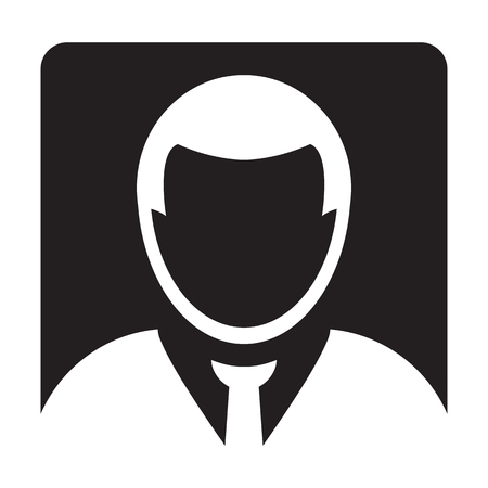 User Icon Vector Male Person Symbol Profile Avatar Sign in Flat Color Glyph Pictogram illustrationのイラスト素材