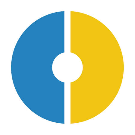 Pie chart icon vector graph diagram symbol for big data analytics reports and statistics information in a flat color illustrationのイラスト素材