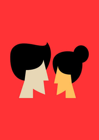 Abstract people poster design, modern contemporary for wall art and decor, fashion background and home decor to print and frame it.の写真素材