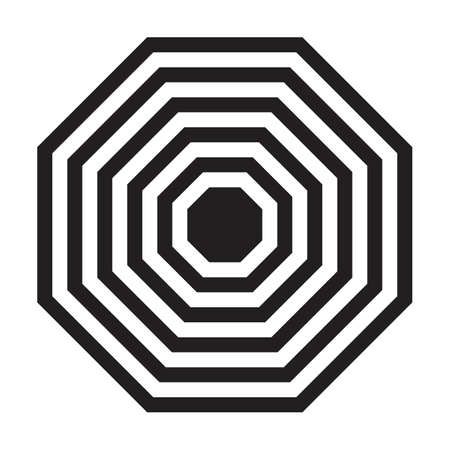 Abstract Octagon lines vector geometric shape for logo, web, print and modern and contemporary design wall art background in a glyph illustrationのイラスト素材