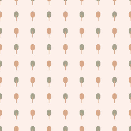 Tree shape vector seamless pattern doodle abstract background illustration for digital and print...