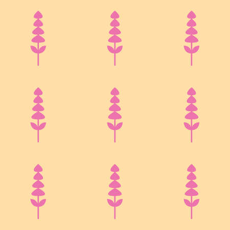 Flower seamless pattern vector floral shape doodle plant abstract background illustration for digital and print materials.のイラスト素材