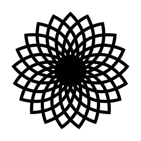 Flower icon vector glyph symbol for nature, ecology and environment in a flat color glyph illustrationのイラスト素材