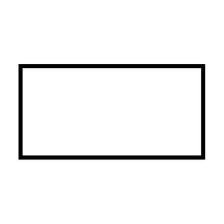Rectangle shape icon vector outline stroke symbol for creative graphic design ui element in a pictogram illustrationのイラスト素材