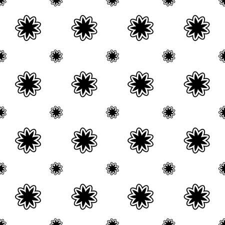 Seamless floral pattern vector flower shape doodle plant abstract texture background illustration for digital paper and print materials.のイラスト素材