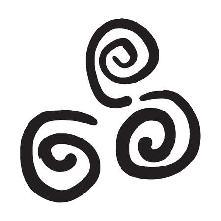 Abstract shape, vector modern and contemporary design art element for poster, wall art and print collections in a glyph illustrationのイラスト素材