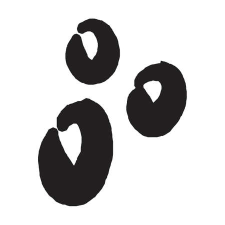 Abstract shape, vector modern and contemporary design art element for poster, wall art and print collections in a glyph illustrationのイラスト素材